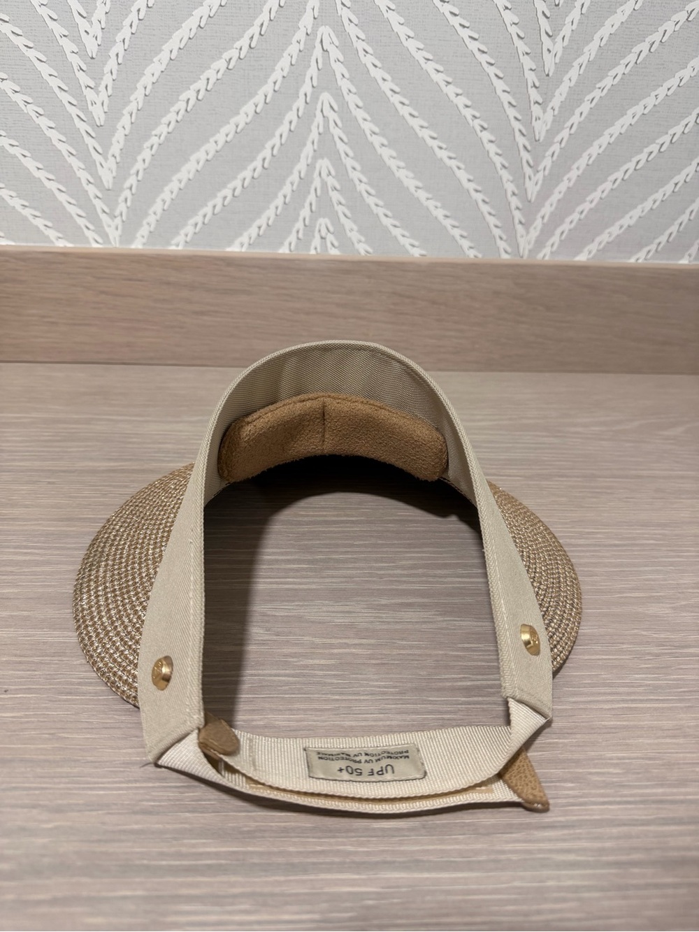 Eric Javits Champ Woven Visor Neutral Tan UPF 50+ Sun Hat - Picture 6 of 8